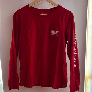 Vineyard Vines Red Long Sleeve Shirt
